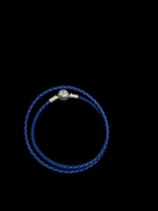 Pulsera Pandora Moments de cuero Azul